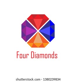 Logo Design Four Diamonds 