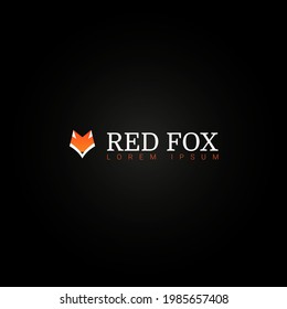 Logo design with fox stilization-red fox
