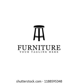 logo design furniture, classic wooden chairs