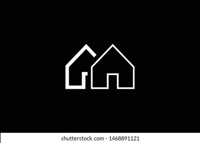 Logo design of G GM MG in vector for construction, home, real estate, building, property. Minimal awesome trendy professional logo design template on black background.