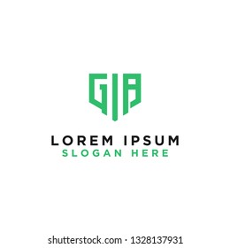 logo design GA icon initial letter logo vector eps 10 - vector