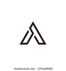 A logo design in geometric shape