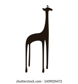 logo design giraffe liquid water