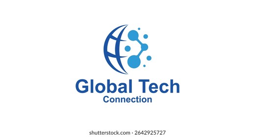 Diseño de logo global y molécula, conexión, diseño, creativo, elegante.