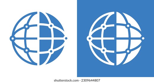 diseño de logotipo tecnología global Icono moderno Ilustración vectorial