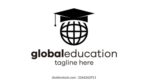 globo de diseño de logotipo e icono de graduación ilustración vectorial inspiración