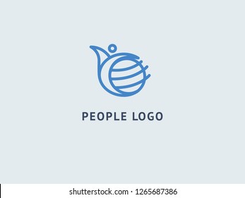 Logo design globe vector template. Logo design Earth vector template simple sign