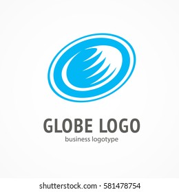 Logo design globe vector template. Logo design Earth vector template flat simple sign