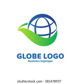 Logo design globe vector template. Logo design Earth vector template flat simple sign