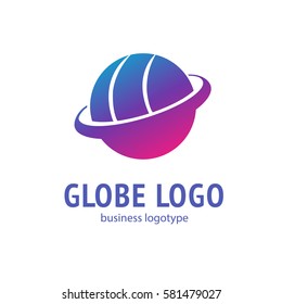 Logo design globe vector template. Logo design Earth vector template flat simple sign
