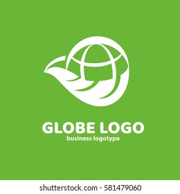 Logo design globe vector template. Logo design Earth vector template flat simple sign