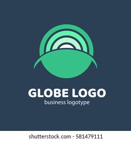 Logo design globe vector template. Logo design Earth vector template flat simple sign