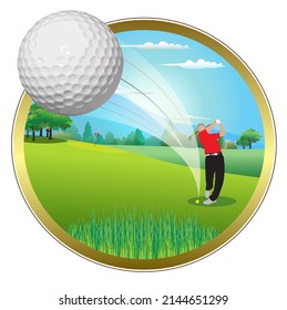 A logo design for a golf tournament invitation.