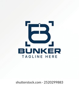Logo design graphic concept abstract creative premium vector stock initial B font septic storage tank bunker water tower Related home house structure 