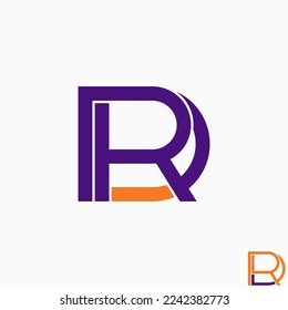 Logo design graphic concept creative abstract premium free vector stock simple and unique letter RD or DW font on connect. Related to initial or monogram