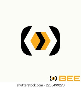 Logo design graphic concept creative abstract premium free vector stock unique letter O font with bee home inside. Related to initial or animal house