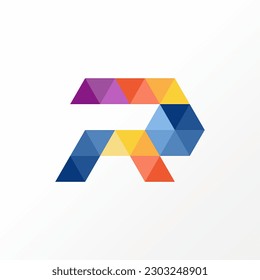 Logo design graphic concept creative abstract premium free vector stock letter R fast cut font gradient with hexagon. Related to monogram sport tech