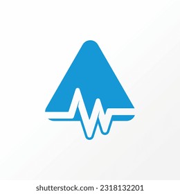 Logo design graphic concept creative abstract premium free vector stock trading rhythm heartbeat like letter W initial font on triangle. Related business video music