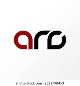 Logo design graphic concept creative abstract premium free vector stock letter ARC font with cutting unique. Related to initial typography monogram