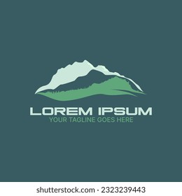 Logo design graphic concept creative abstract premium free vector stock simple unique mountain iceberg with cloudy Related to nature adventure village