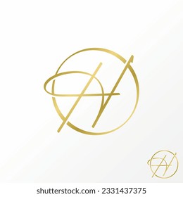 Logo design graphic concept creative abstract premium free vector simple letter H handwritten font cicle line. Related to typography initial monogram