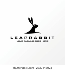 Logo design graphic concept creative abstract premium free vector stock head and ears young rabbit on stand monitoring. Related animal pet farm target