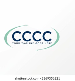 Logo design graphic concept creative abstract premium vector stock sign ellipse arrow cutting swoosh  emblem. Related frame badge icon element around