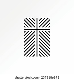 Logo design graphic concept creative abstract premium vector sign stock simple unique art pattern christian cross church. Related to religion interior