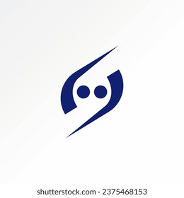 Logo design graphic concept creative abstract premium vector sign stock unique double flip hold human like letter S font Related to monogram community