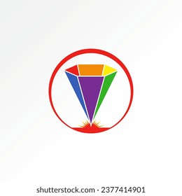 Logo design graphic concept creative abstract premium vector sign stock unique 3D pyramid prism colorful on backwards. Related to bulk silos storage
