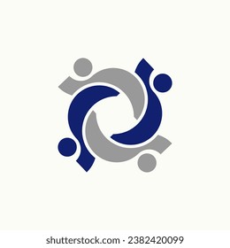 Logo design graphic concept creative abstract premium vector sign stock 4 initial S font like active happy human pattern Related to monogram community
