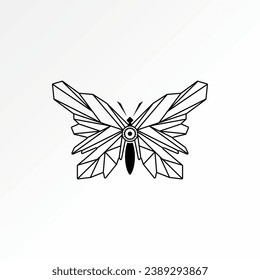 Logo design graphic concept creative premium abstract stock vector unique butterfly sketch like robot machine. Related gear tech animal insect nature