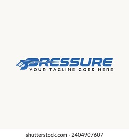 Logo design graphic concept creative premium abstract vector sign unique stock initial letter word PRESSURE font washing. Related monogram high clean 