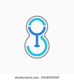 Diseño de logotipo concepto gráfico creativo material vector premium letra inicial única YG o GY fuente ocho conectada. Relacionado con la marca de tipografía monográfica