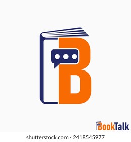 Logo design graphic concept creative abstract premium stock vector unique letter initial B font with thick book. Related monogram typography education