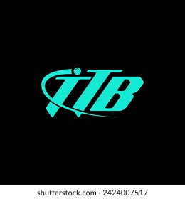 Logo design graphic concept creative premium vector stock initial letter TTB font cutting swoosh fast sport ball. Related monogram typography branding