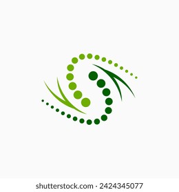 Logo design graphic concept creative premium abstract stock vector initial S font swoosh spin flip spine bone. Related to monogram typography spinal