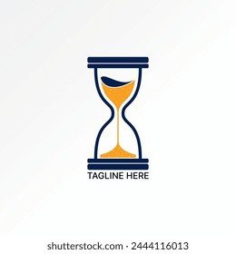 Logo design graphic concept creative abstract premium vector stock icon sand hour glass time traditional watch. Related to countdown vintage timeline