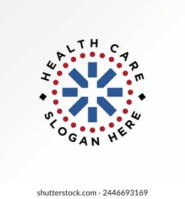 Logo design graphic concept creative premium abstract vector stock unique help cross plus symbol negative space emblem. Related hospital healthy care