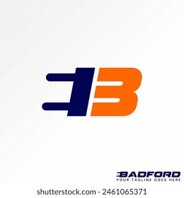 Diseño de logotipo concepto gráfico Vector creativo premium stock abstracto letra inicial 3 o B italic sans serif font stecker. Marca de belleza de monograma relacionada