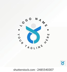 Logo design graphic concept creative premium vector stock unique Hiv Aids tape happy active lifestyle body risk Related health care medical protection