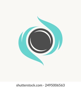 Logo design graphic concept creative abstract premium vector stock unique energy loop wind or fire effect wave power. Related dynamic soul yoga burst