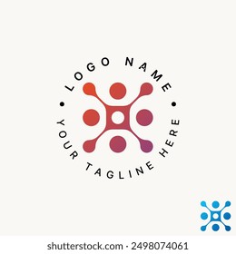 Logo design graphic concept creative premium vector stock X font star dots tech dynamic particle digital. Related to technology circular atom branding
