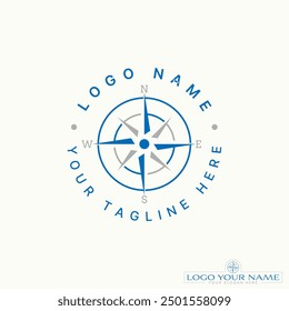 Logo design graphic concept creative premium vector stock simple unique Compass signpost adventure navigation. Related to place north west south east