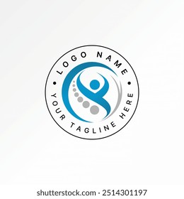 Logo design graphic concept creative premium vector stock abstract unique swoosh art active body bone spine. Related health therapeutic massage clinic