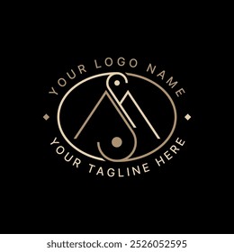 Logo design graphic concept creative abstract premium vector stock initial MS or SM line font yin yang infinity. Related to monogram typography brand