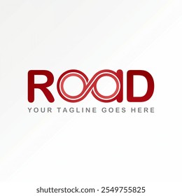 Logo design graphic concept creative premium vector stock image graphic word text Road font 2 lines infinity. Related transportaion way construction