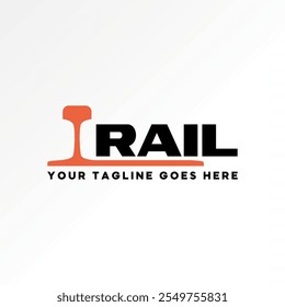 Logo design graphic concept creative premium vector stock image graphic word text Rail font railroads train. Related transportaion steel construction