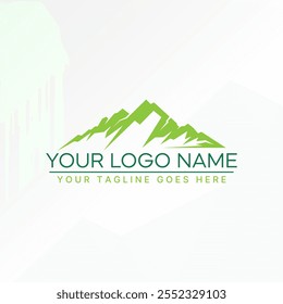 Diseño de logotipo concepto gráfico creativo premium Vector Imagen de stock gráfico único iceberg mountain mont green park fauna Relacionar aventura de bosque verde