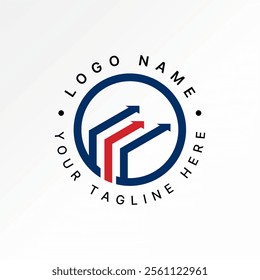 Logo design graphic concept creative premium vector stock image graphic three lines arrow 3D initial E font circle connect monogram typography sport